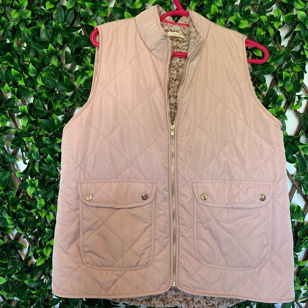Hem & Thread Cozy Vest in Pale Pink
